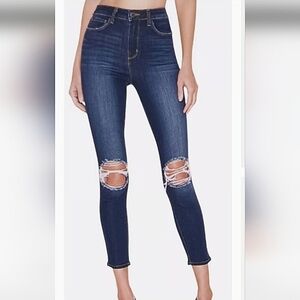 NWT L'AGENCE Marget High Rise Destructed Skinny Jeans size 26